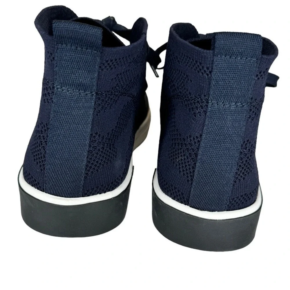Strauss & Ramm Chukka High Top Knit Sneaker‎ Boots Navy Blue Men's Size 8M